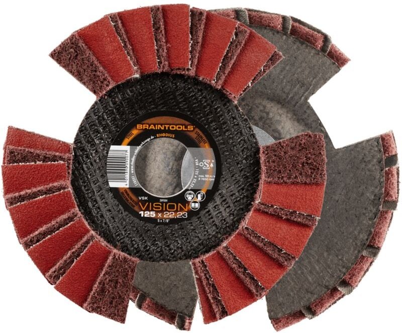Rhodius - vsk vision, 10 Stück, 125 mm, Fächerschleifscheibe