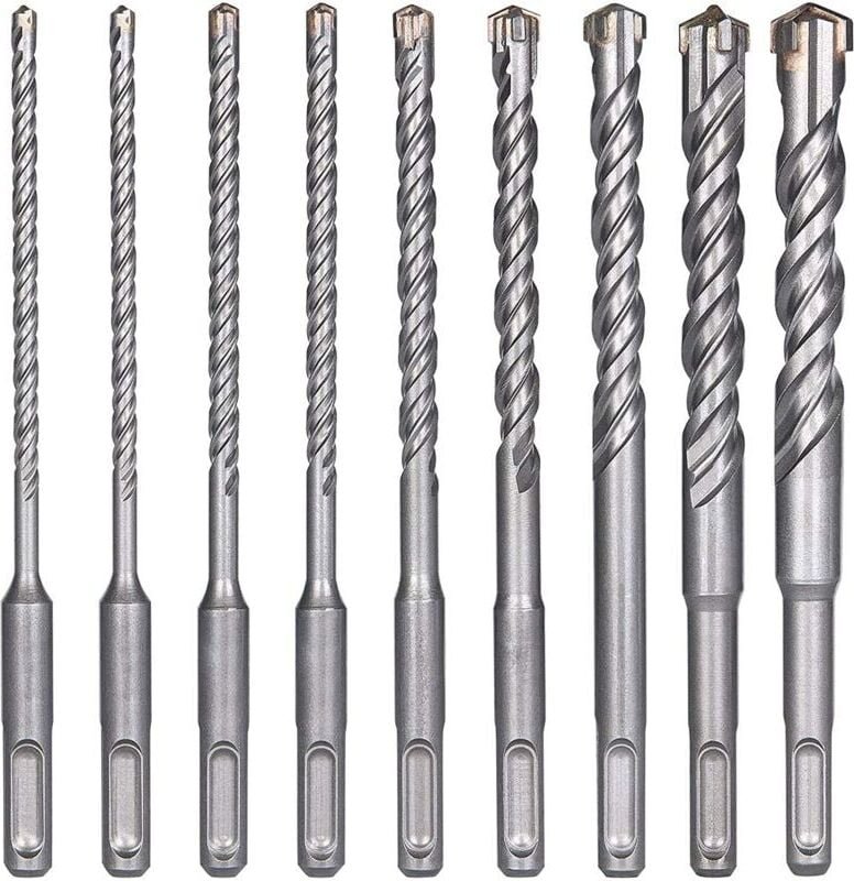 Thumbnail - Betonbohrer, 8-teiliger Schlagbohrer, Steinbohrer, 5,6,6,8,8,10,12,14 x 160 mm Bohrwerkzeuge zum Bohren von Löchern in B...