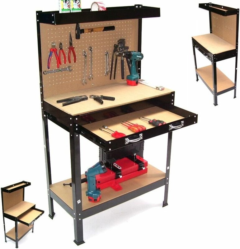 Werkbank eco Werktisch Arbeitstisch 06061 Arbeitsplatte Lochwand Werkstatt Regal