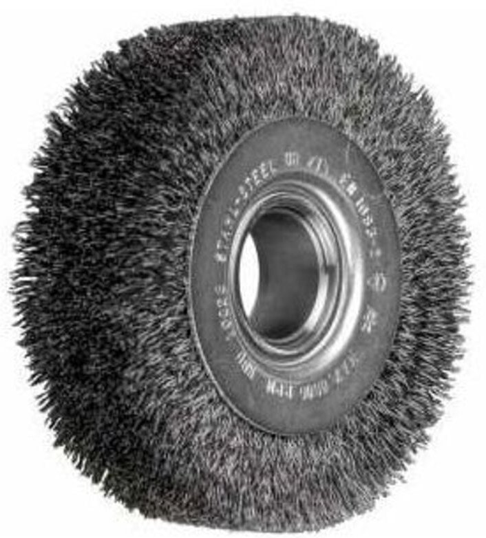 PFERD TOOLS Rundbürste breit ungezopft RBU Ø100x28xvariable Bohrung Stahl-Draht-Ø0,30 Schleifbock
