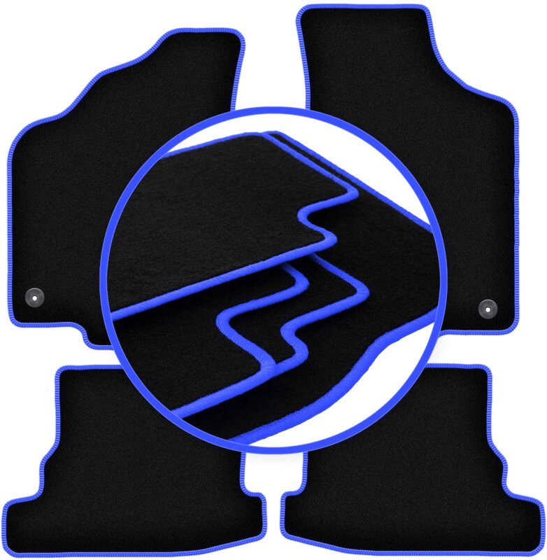 CARLUX-BLUE Autofußmatten für: Volkswagen Polo III FL 6N2 Fließheck, Limousine, Klassik (1999-2001)