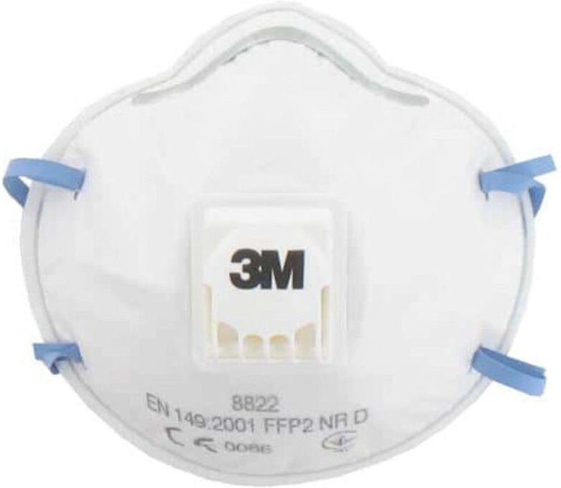 3M 8822 Feinstaubmaske mit Ventil FFP2 10 St. EN 149:2001 DIN 149:2001