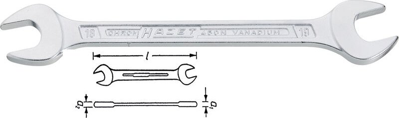 Thumbnail - Doppel-Maulschlüssel 450N-12X13 ∙ Außen Sechskant Profil ∙ sw 12 x 13 mm