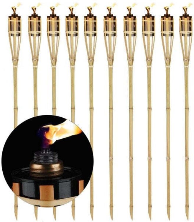 Bambusfackeln im 10er set