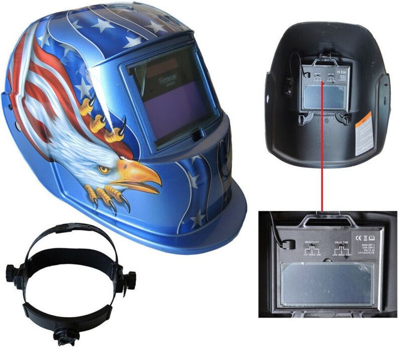 Trade Shop Traesio - Trade Shop - casco gesundheitsmask für fabbro schutz zu liquid cristallation 92X42MM -