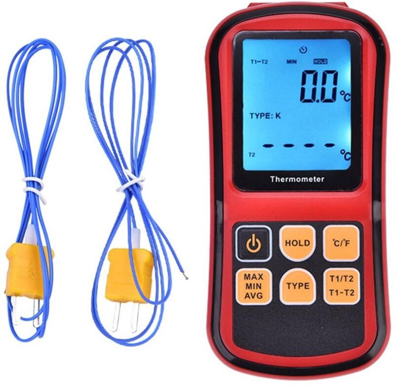 GM1312 Zweikanal-Digitalthermometer mit LCD-Display - Sollbry