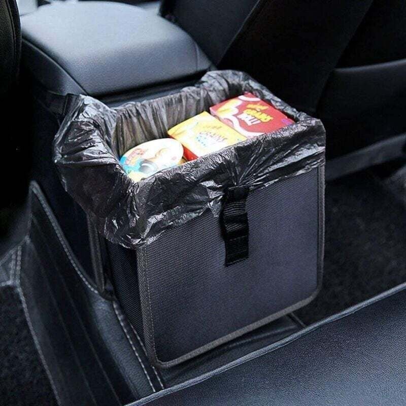 Thumbnail - Ulisem Auslaufsicherer Auto-Mülleimer, Auslaufsicherer Müllbeutel für Autositz, Schwarz, 6,5 l