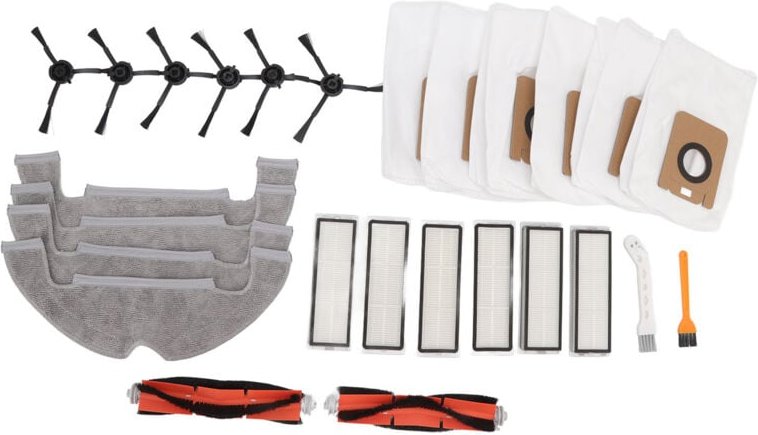 Jeffergarden - Eosnow Kehrmaschine Zubehör Hauptbürste Staubbeutel Filter Lappen Seitenbürste Kehrmaschine Ersatzteile f...