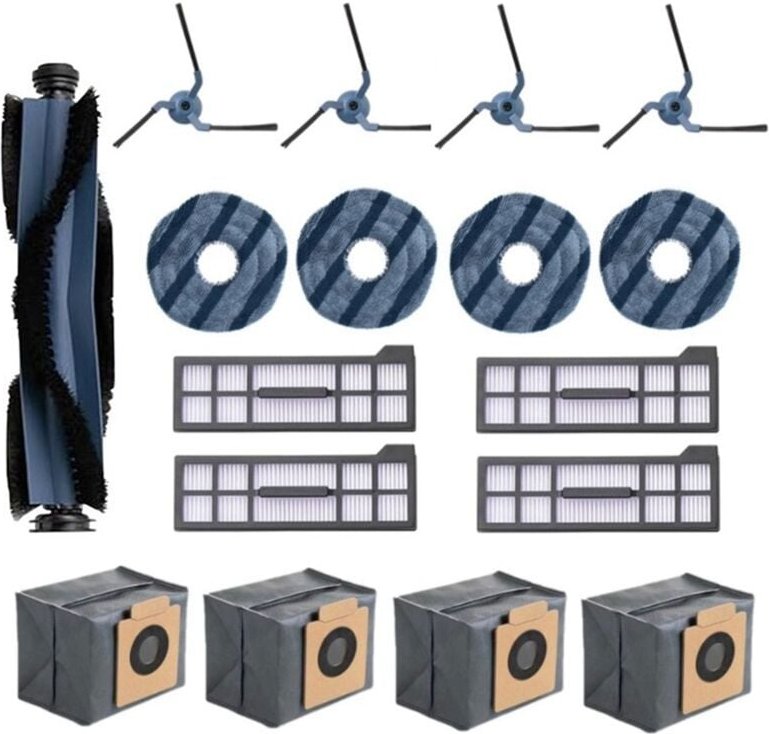 Roboter-Staubsauger, Haupt-Seitenbürste, Wischtuch, Hepa-Filter, Staubbeutel