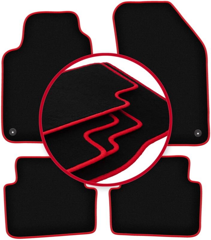 CARLUX-RED Autofußmatten für: Renault Laguna II Kombi, Liftback (2001-2007)