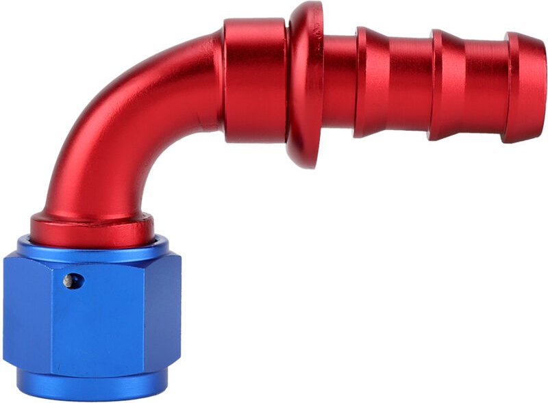 Jeffergarden AN10 90-Grad-Push-On-Twist-Lock-Öl-Gas-Kraftstoffleitungs-Schlauchende mit Außengewinde