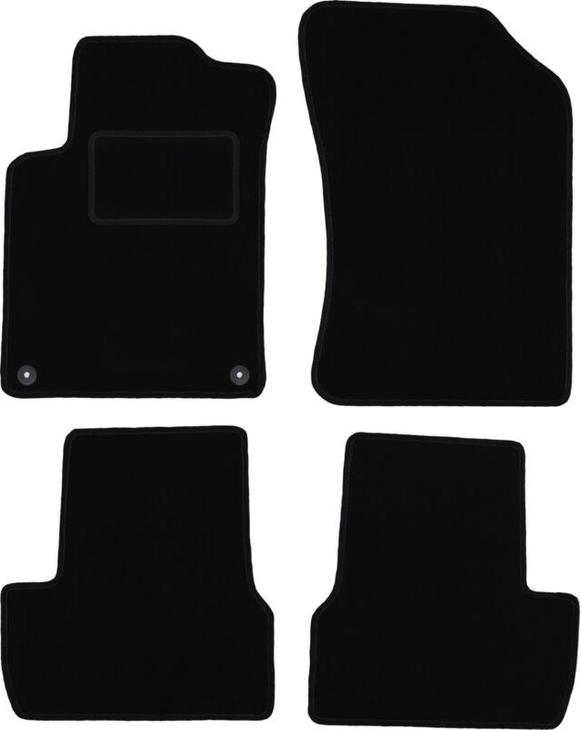 Schwarze Veloursmatten für: Citroen DS3 Fließheck (2009-2016)