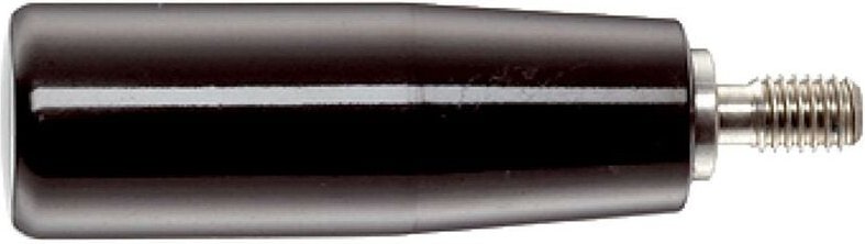 Zylindergriff d1=28mm d2=M10 Rostfreier Stahl schwarz - Halder