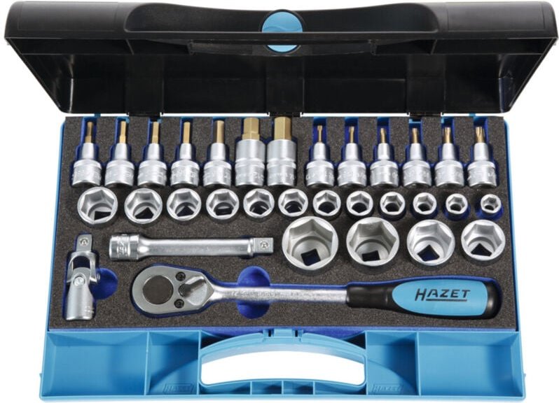 Steckschlüssel-Sortiment, 1/2-Zoll-Vierkant, 32-teilig - Hazet
