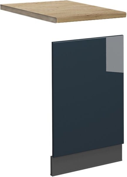 Thumbnail - Frontblende Fame-Line, Dunkelblau Hochglanz, 45 cm, AP Eiche, Vicco
