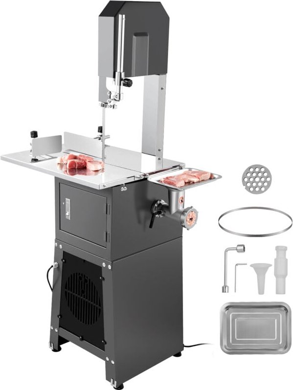 Kommerzielle elektrische Fleischbandsäge, 550 w vertikale Knochensäge, 380 x 485 mm Werkbank, Knochenschneidemaschine, G...