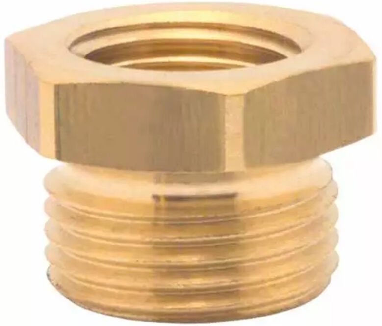 Druckluft Reduziernippel mit ig 1/8' und ag 1/4' aus Messing