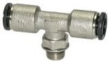 Riegler T-Steckverschraubung »click-clock«, drehbar,G 1/4 a.,Schlauch-Ø10