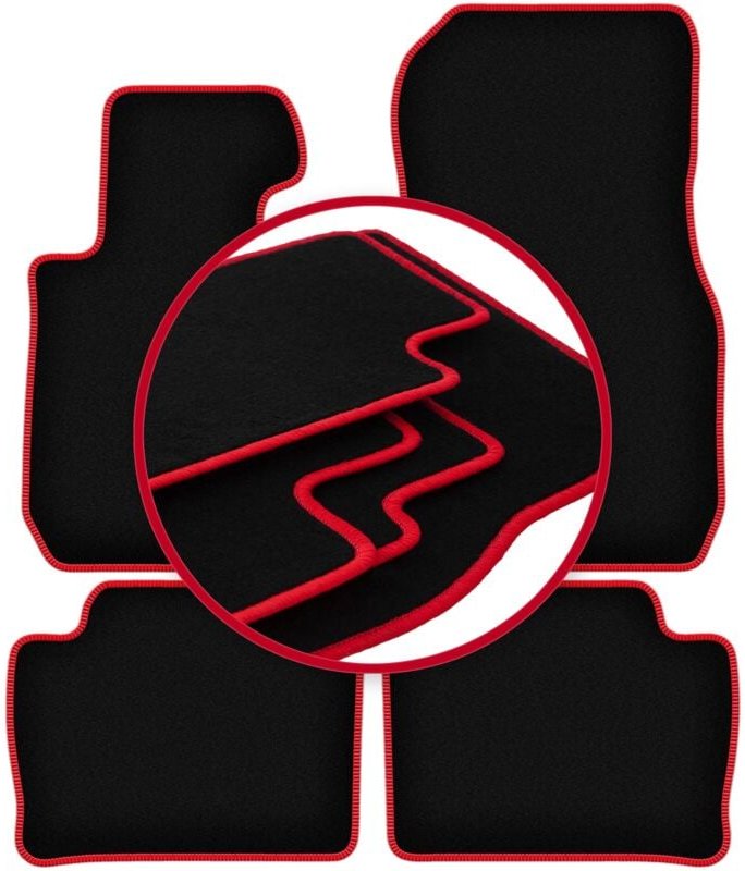 CARLUX-RED Autofußmatten für: BMW 3 F31 Kombi, Touring (2011-2018)
