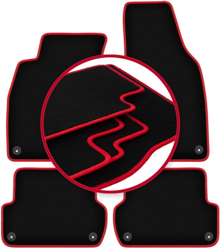 CARLUX-RED Autofußmatten für: Seat Exeo Limousine, Kombi (2008-2015)