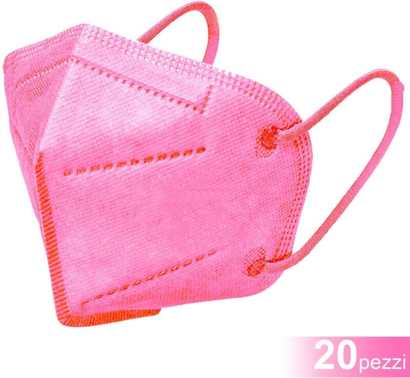Trade Shop Traesio - Trade Shop - 20 FFP2 schutzmasken ohne ventil mini maske farbe pink für mädchen -