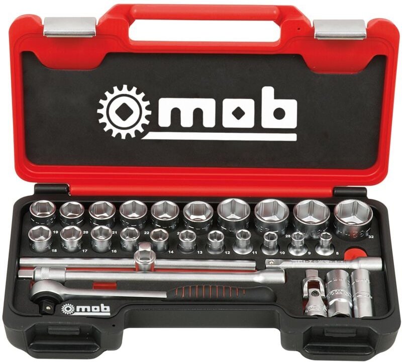 Box Medium 1/2 28 Pieces 6 P. Cliquet Rond Mob - 9436028001