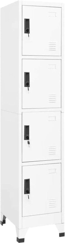 Schließfachschrank Weiß 38x45x180 cm Stahl - Vidaxl