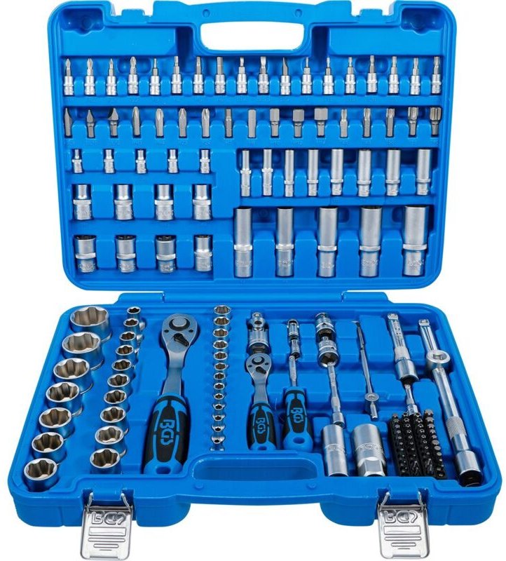 Steckschlüssel-Satz Wellenprofil Antrieb 6,3 mm (1/4") / 12,5 mm (1/2") 150-tlg.