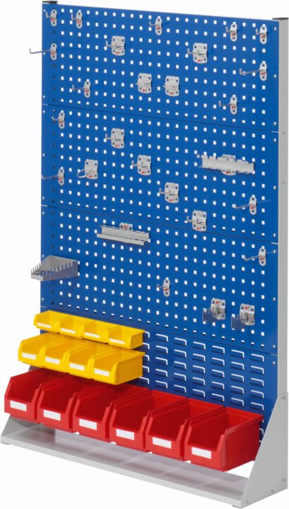 Kappes ®RasterPlan Stellwände einseitig Größe 4 - 3x Lochplatten 1x Schlitzplatte 1x Zubehörsortiment 41-teilig Enzianbl...