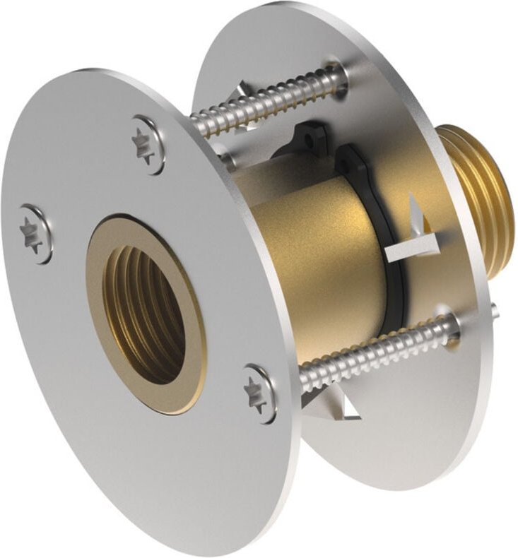 Tece flex Wanddurchführung universell mit Druckring Rp1/2" x Rp1/2", Siliziumbronze