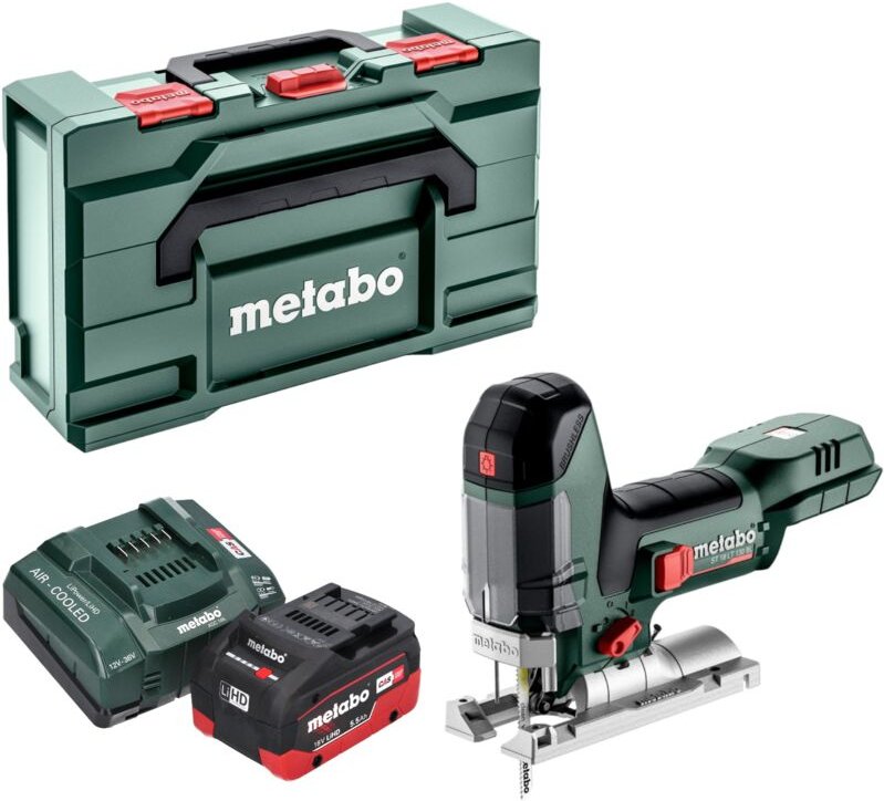 Metabo ST 18 LT 130 BL Akku Stichsäge 18 V 130 mm Brushless + 1x LiHD Akku 5,5 Ah + Ladegerät + Metabox