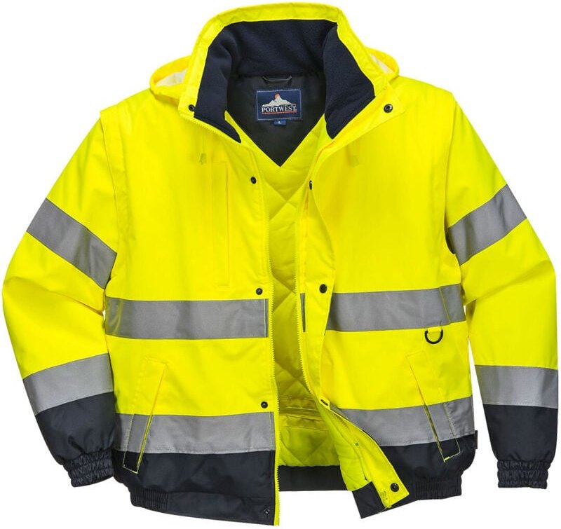 2-in-1 Blouson HiVis Gelb 3XL