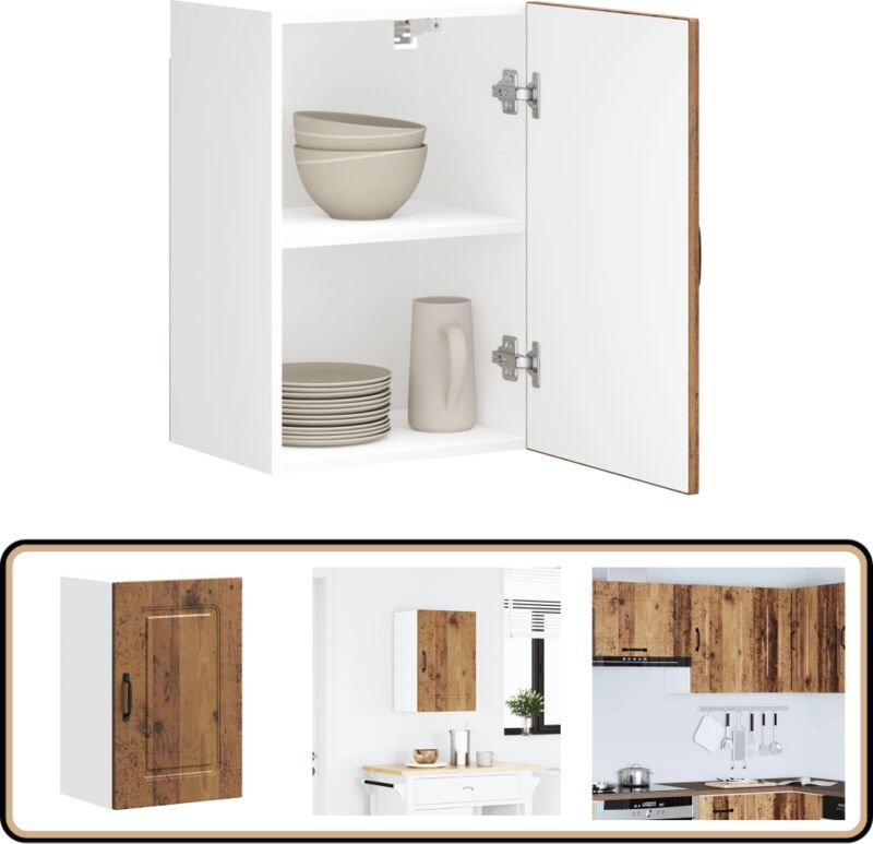 Küchen-Hängeschrank Kalmar Altholz-Optik Holzwerkstoff - Vidaxl