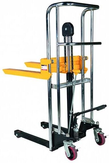 Mini Handhubwagen 400kg - Max. Hubhöhe 1200mm - Gabeln 650x550mm - Abnehmbare Plattform - Transportable Stapler - 184004...