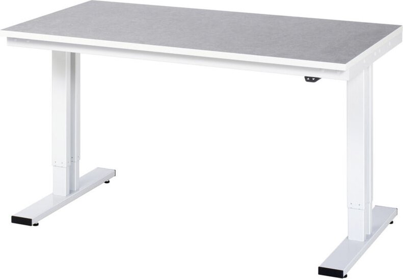 Werktisch adlatus 300 elektrisch höhenverstellbar Linoleum-/Universal-Platte 1500 mm x 800 mm - RAU