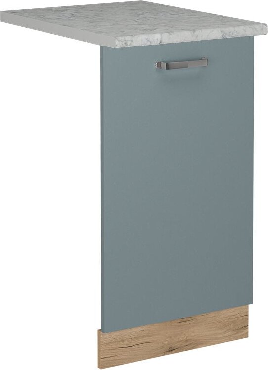 Geschirrspülblende R-Line, Blau-Grau, 45 cm , AP Marmor, Vicco