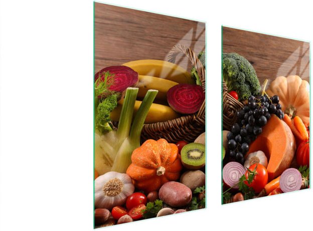 GLAS-SCHUTZPLATTE FÜR KÜCHE 65x52 LEBENSMITTEL