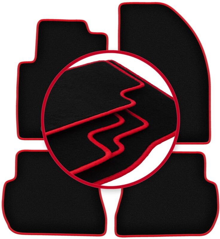 CARLUX-RED Auto-Fußmatten für: Ford Fiesta MK6 Fließheck (2002-2010)