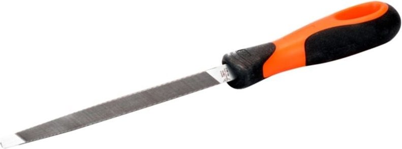 Bahco ERGO-Dreikant-Bandsägefeile mit Zweikomponenten-Griff, Halbschlichthieb, 200 mm, Hieb 2