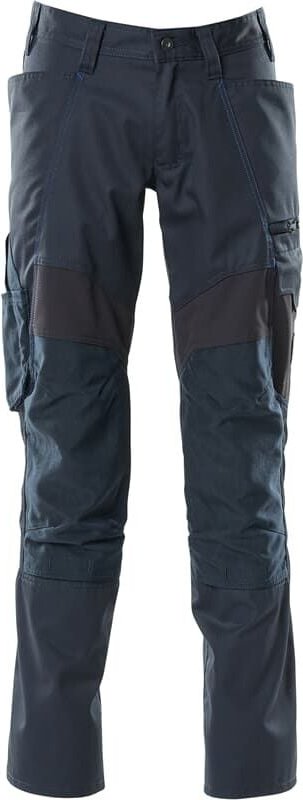 Arbeitshose Stretch Zones 18579 leichte Bundhose mit Cordura Knietaschen, Farbe: Schwarzblau - 010, Größe: 56 - Mascot
