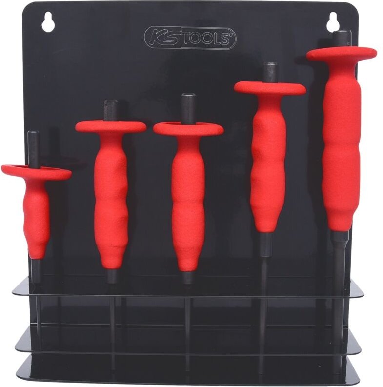 Ks Tools Splintentreibersatz mit Handschutzgriff, 5-tlg. 3-8 mm