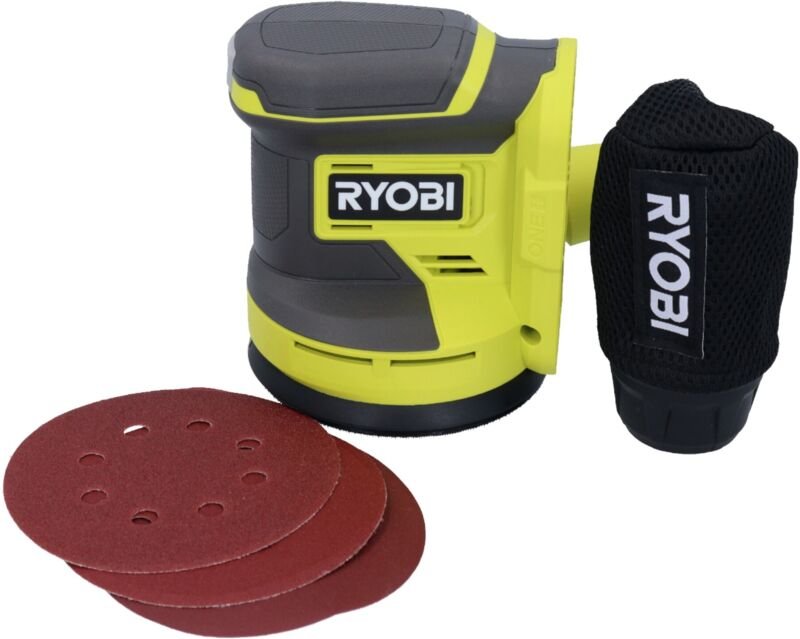 Ryobi - 18 v one+ Akku-Exzenterschleifer RROS18-0, 125 mm, ohne Akku und Lader