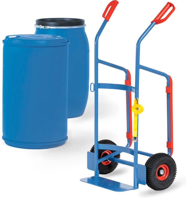 Fetra Fasskarre mit Kunststoff-Gleitkufen Luftbereifung