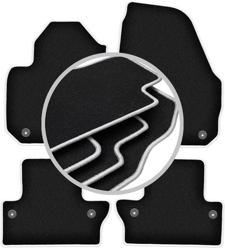 CARLUX-SILVER Autofußmatten für: Volvo V60 Cross Country, Kombi (2011-2017)