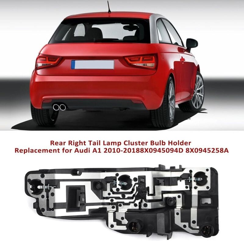 8X0945257A Lampenhalter hinten rechts, Ersatz kompatibel mit Audi A1 2010–2018 8X0945093D 8X0945257A - Ej.life