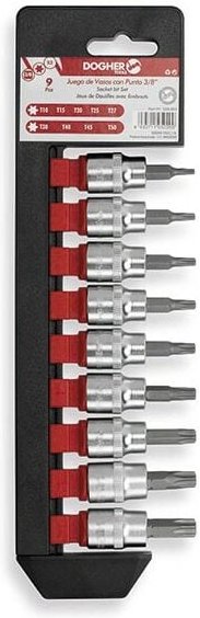 Set 9-tlg. v. Torx-Bits 3/8 Dogher 523-051