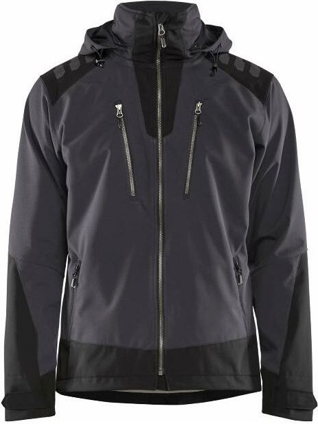 Thumbnail - Blaklader - Softshelljacke Wasserabweisend t.m - dunkelgrau/schwarz - 474925139899-M