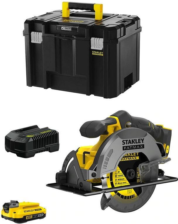 Stanley - Handkreissäge FatMax SFMCS500D1T (1 x 2,0 Ah + Ladegerät + tstak vi)