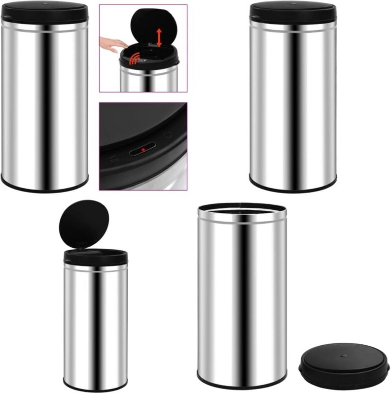 Thumbnail - Automatischer Sensor-Mülleimer 70 l Edelstahl - Mülleimer - Abfalleimer - Home & Living - Silber