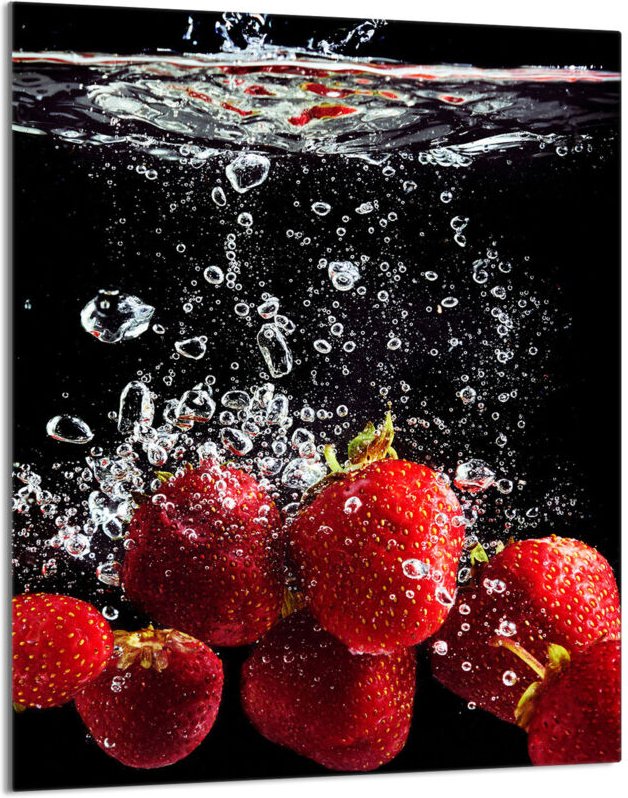 Glasschneidebrett 40x52 Erdbeeren